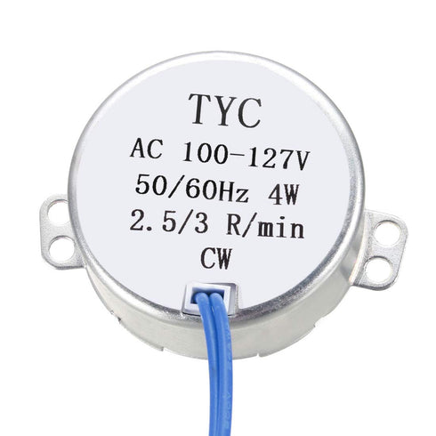 uxcell Electric Motor Turntable Synchronous Motor 100-127 VAC 2.5-3RPM 50/60 Hz 4W CW Direction for Hand-Made, Model or Guide Motor...