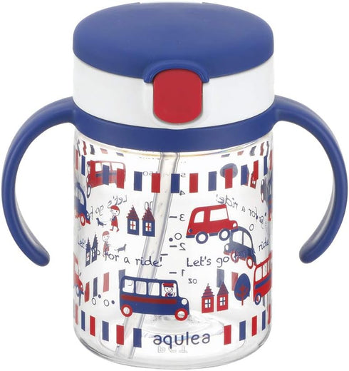 Richell Aqulea outing straw mug 200ml Navy...