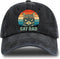 Cat Dad Adjustable Washed Cotton Baseball Cap, Funny Cat Retro Trucker Hat Gift for Men Grandpa Dad Cat Lover...