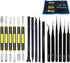 17 in 1 Electronics Repair Tools Opening Pry Tool Kit with Dual Ends Metal Spudgers and Black Tweezers Replacement for iPad Tablets Laptop Electro...