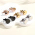 2PC CLASSIC MEN'S CUFFLINKS TITANIUM CUFFLINKS GOLD STEEL ROSE GOLD BLACK 20MM WEDDING CUFFLINKS...