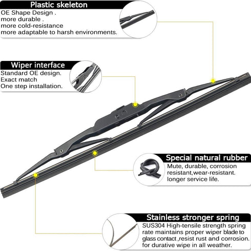 AUTOBOO Replacement for 2010-2018 Cadillac SRX, 2010-2014 CTS Rear Window Windshield Back Wiper Blade Arm Cover Assembly - Part NO. 20825881 25937...