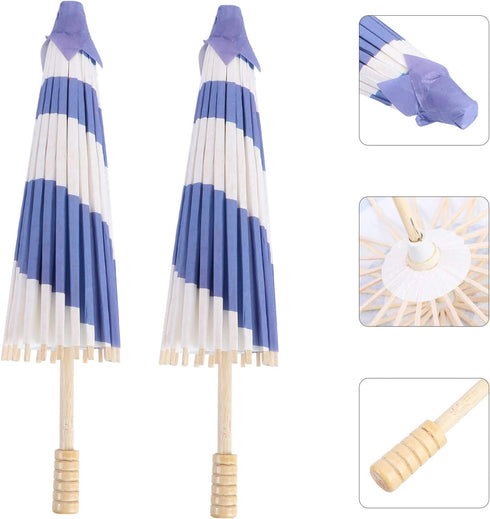 VALICLUD Oil Paper Umbrella Chinese Umbrella Handmade Paper Parasol Umbrella Blossom Pattern Parasol with Wooden Handle Holiday Wedding Decoration...