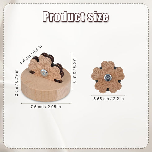 Quilting Thread Cutter, Flower Daisy Thread Snip Cutter Tabletop Yarn Cutter Wood Carving Thread Cutter with Blade Saver and Stand Thread Cutting ...