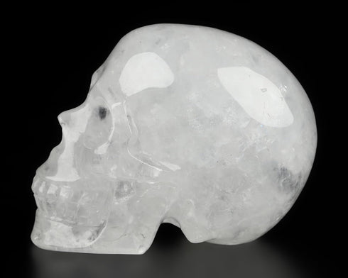 Skullis 2.0" Quartz Rock Crystal Carved Crystal Skull- Hand Carved Gemstone Fine Art Sculpture....