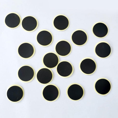 6Pcs Black Tyre Tube Patches No-Glue Tire Repairing Repair Tool Bike Bicycle Inner Tube Patches Bicycle Fix Tool Round Tire Repair Kits...