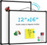 MaxGear Double-Sided Dry Erase Board for Wall, 16"x12" Hanging Whiteboard, Small White Board with 3 Markers&4 Magnets, Portable for Students - Pla...