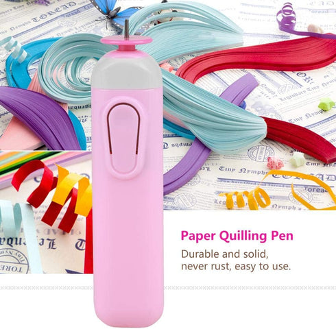 ViaGasaFamido Paper Quilling Pen, Electric Paper Winder DIY Craft Tool DIY Curling Paper Pen Slotted Paper Crafts Quilling Tool Electric Pen Labor...