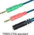 ENVEL Headphone and Microphone Splitter Cable for PC 3.5mm Jack Adapter Convertors 3.5mm Y Splitter Audio Transform Female to 2 Dual 3.5mm Male fo...