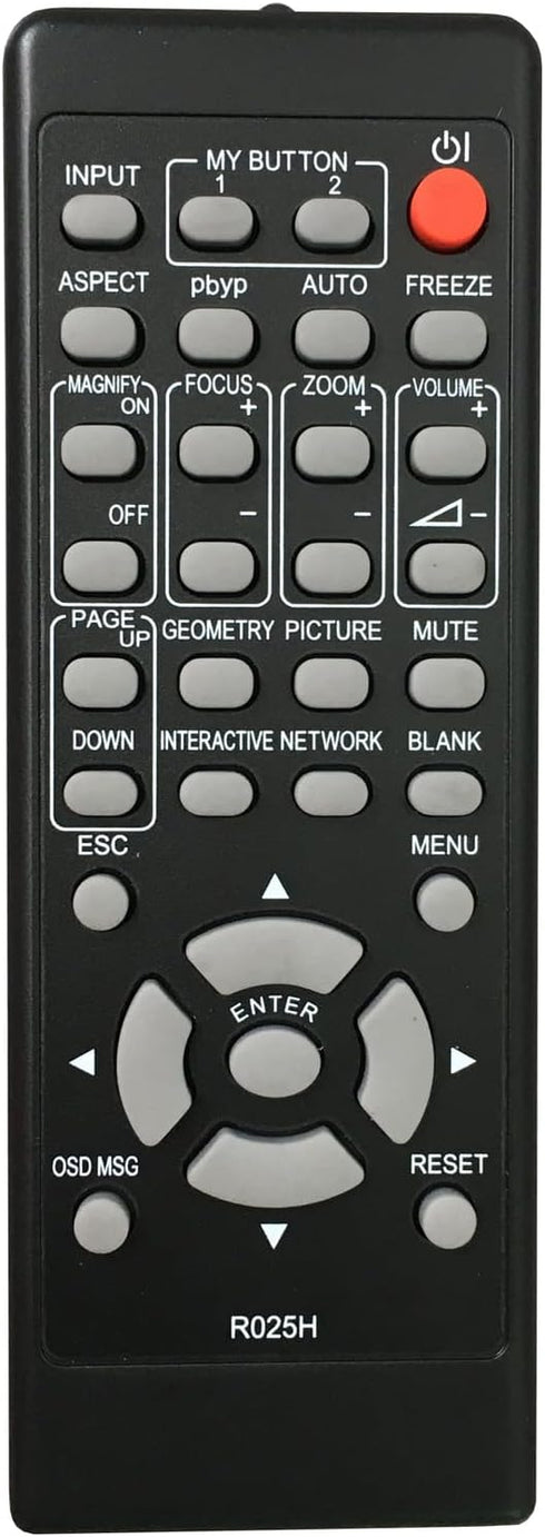Replacement Remote R025H for Maxell LCD Projector MC-EU4501 MC-EU5001 MC-EX3051 MC-EX3551 MC-EX4551 MC-EW3051 MC-EW3551 MC-EW4051 MC-EW4501 MC-EX3...
