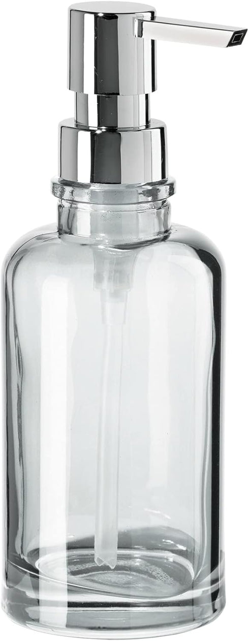 Oggi 12oz Round Glass Lotion and Soap Dispenser for Kitchen or Bath-Clear...