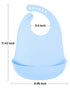DF DUALFERV 4 pcs Silicone Bibs, Baby Bibs, Bibs for Baby Girls and Baby Boys, Waterproof of Baby Bib, Adjustable Toddler Bibs...