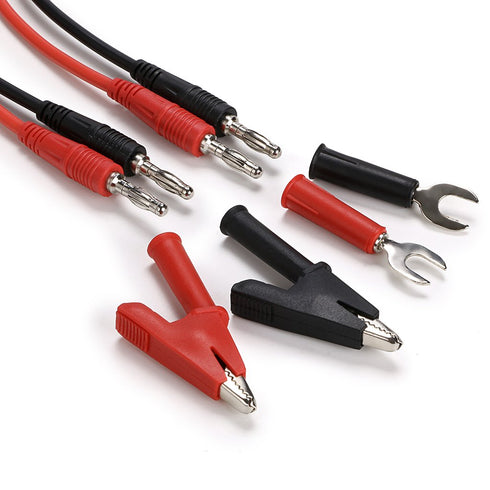 Sumnacon 4 in 1 Banana Plug Alligator Clip Pure Copper Fork Test Lead, 3.3 ft Multimeter Flexible Test Lead Wire Cable with Protective Jack Copper...