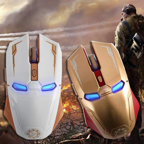 2.4 GHz Wireless Mouse, Six-Button Silent Wireless Computer Mice with 1200/1600/2400 Adjustable Portable USB Mouse for Desktop/Laptop/PC(Gold with...
