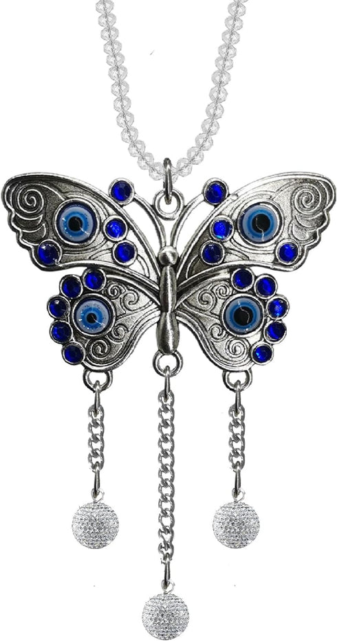 Bling Car Hanging Ornament Butterfly Charm,Car Mirror Decor Hanging,Car Mirror Charm,Car Mirror Hanging Accessories(A)...