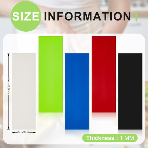 Tinlade 10 Pcs G10 Spacer Sheets G10 Knife Handle Material Knife Handle Liners for Knife Scales Slabs Making Supplies, 5 Colors (6.3 x 2 x 0.04 In...