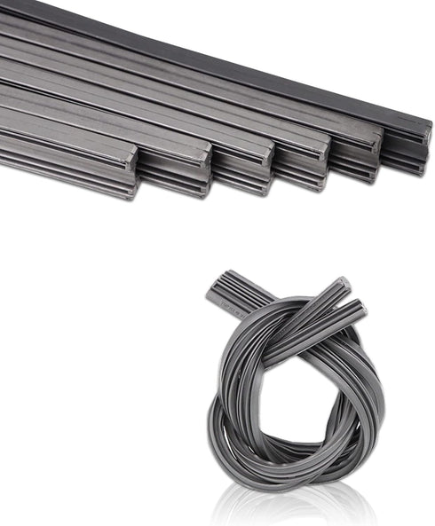 Pack-4 Car Wiper Rubber Strip, 26" Windshield Scraper Replacement, Adjustable Wiper Rubber Refill for Most Cars, SUVs, Trucks (Black)...
