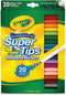 Crayola 588106 Washable Super Tips Markers, Assorted, 20/Set...
