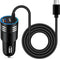 60W Super Fast Charging Android Car Charger Type C Rapid Samsung Car Charger with 3ft Built-in USB C Cable for Samsung Galaxy S24 Ultra S23 FE S22...