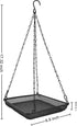 MIXXIDEA Hanging Bird Feeder Tray Metal Mesh Platform Seed Feeder with Durable Chains for Outdoors Garden Great for Attracting Birds (1 Pack)...