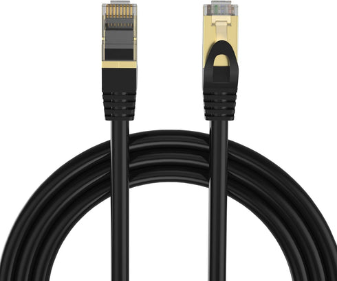 SHD Cat8 Ethernet Cable Cat8 Network LAN Cable High Speed 40Gbps 2000Mhz SFTP Patch Cord for Modem,Router,PC,Mac,Laptop-6 Feet...