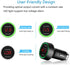 24W/4.8A Dual USB Car Charger, 12V to USB Outlet with Cigarette Lighter Voltage Meter LED/LCD Display Battery Low Voltage Warning (Black)......