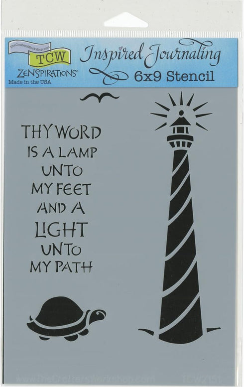 G T Luscombe Bible Journaling Stencil - Lighthouse (6" X 9")...