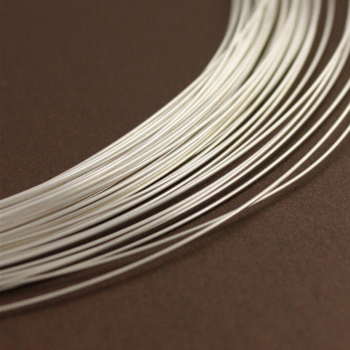 Adabele 5 Feet Authentic Sterling Silver Jewelry Wire Dead Soft Round Beading Wire (Thin wire 0.5mm/24 Gauge/0.02 Inch) for Jewelry Making Nickel ...