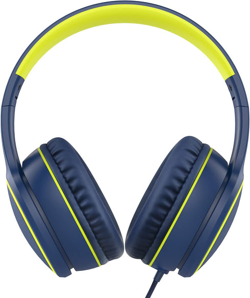 RORSOU R10 On-Ear Headphones with Microphone, Lightweight Folding Stereo Bass Headphones with 1.5M No-Tangle Cord, Portable Wired Headphones for S...