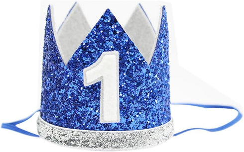 Baby Boy Prince Birthday Headband, Blue, Newborn to 3 Years...