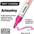Pink Paint Pens Permanent Markers - 2 Pack Paint Markers for Metal, Rubber,Wood, Rocks, Canvas, Plastic, Dark Surface, Craft Art Supplies, Medium ...