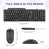 Basic Keyboard and Mouse,Rii RK203 Ultra Full Size Slim USB Basic Wired Mouse and Keyboard Combo Set with Number Pad for Computer,Laptop,PC,Notebo...