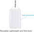 Tatuo 100 Pieces White Tough Plastic Key Tags with Split Ring Label Window Id Luggage Tag Key Ring Key Chain...