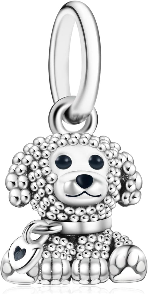 925 Sterling Silver Charms for Bracelets Necklaces Poodle Puppy Dog Dangle Pendants Beads, Charms Jewelry Gift for Women...