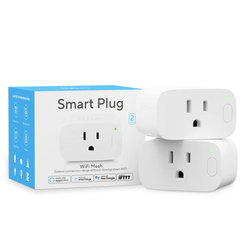 Smart Plug, Smart Home Wi-Fi Mesh Outlet, 15A Ultra Efficient Smart Plug Compatible with Alexa, Google Home & IFTTT, No Hub Required, 2.4GHz Wi-Fi...