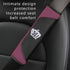 Car Seat Belt Cover, Carbon Fiber Safety Seatbelt Shoulder Strap Covers, Diamond Crown Gear Shifter Cover, Car Safety Strap Covers Car Interior Ac...