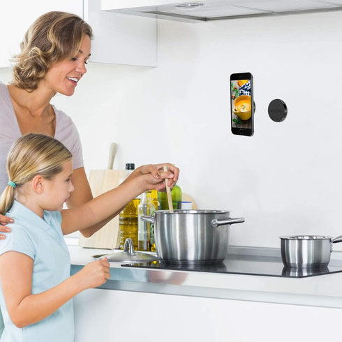 Pack of 2 Phone Magnet Wall Mounted, Large Size Magnetic Phone Attachment Sticker Universal Cellphone Wall Mount Compatible for Apple/Huawei/LG/Sa...