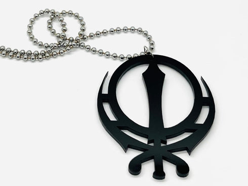 Round Khanda Punjabi Car Hanging Rear View Mirror Hanging Ornament For Sikh Car Decor...