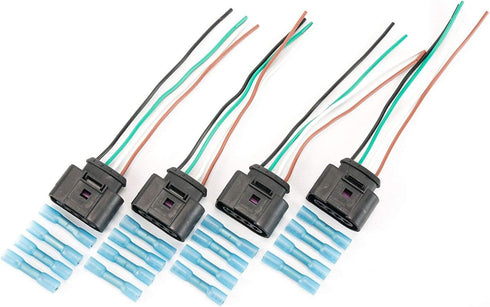 Ignition Coil Pack Replacement Connector - Wire Harness - Set of 4 - Compatible with Volkswagen VW & Audi 1.8T, 2.0T, 2.5L, 3.2L, 4.2L Vehicles...