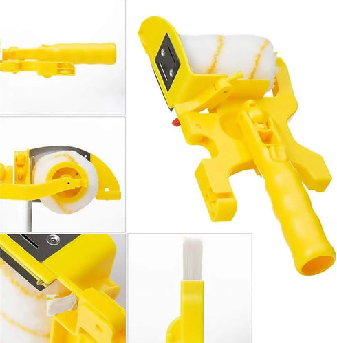 Paint Edger Roller Brush,Multifunctional Hand-held Clean-Cut Paint Edger Roller Brush Portable Tool Kit, Rexroth Pole Mountable Paint Edger with R...