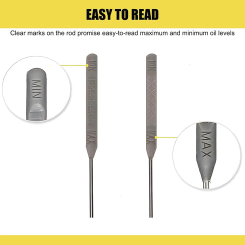 1 PC Automobile Oil Dipstick, 46.8" Flexible Steel Wire Engine Oil Level Indicator Replacement 3C3Z6750AA, Plastic Easy-Grip Handle with Clear Sca...