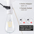 DiCUNO E26 Light Socket to Plug Adapter, 2 Polarized Outlet Bulb Splitter, UL Listed, Gold Pull Chain Switch Control Light Bulb, Standard (Medium)...