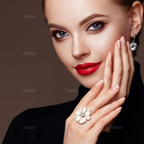 AUEAR, 30 Pack Buttons Enamel Flower Sewing Button Metal Crystal Rhinestone Flat Back Beads Embellishments Without Hole for Clothing Jewelry Makin...