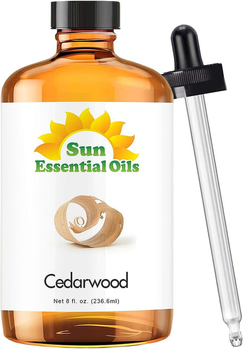 Sun Essential Oils 8oz - Cedarwood Essential Oil - 8 Fluid Ounces - Cedarwood Essential Oil - Cedarwood Oil Essential - Cedar Oils...