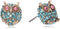 Betsey Johnson Pave Owl Stud Earrings...