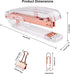 Acrylic Desktop Stapler with 1000 26/6 Staples, 6 Binder Clips & 50 Paper Clips, Desk Accessory Kit for Home Office School (Rose Gold)...