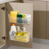2 Pack Cabinet Organizer Storage, Adhesive Over Cabinet Door Organizer, No Drilling Space Saver Plastic Storage Containers Multi-Use for Kitchen B...