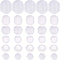 Earring Pads,60 Pieces 6 Sizes Comfort Earring Cushions Pads Silicone for Clip-on Earrings,Clear...
