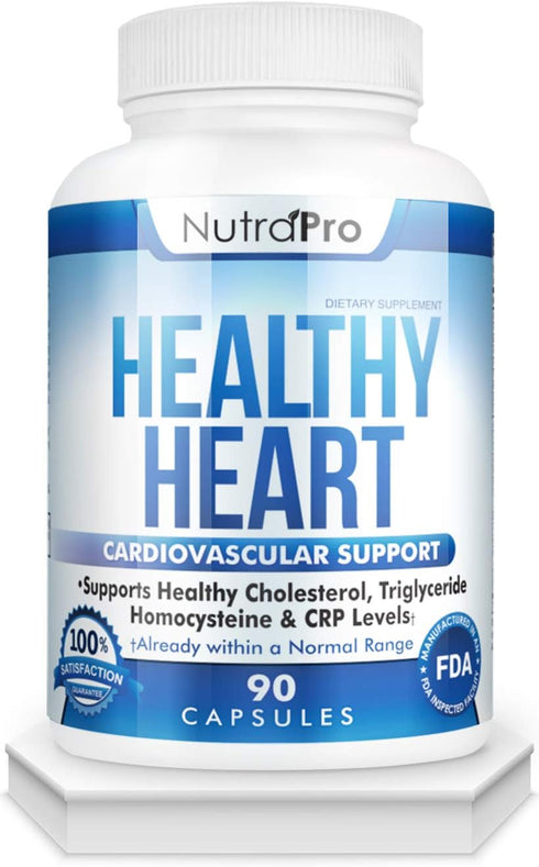 NutraPro Healthy Heart - Heart Health Supplements. Artery Cleanse & Protect. Supports Cholesterol and Triglyceride Balancing. GMP Certified...