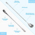 2 Pcs 12 Inch Bar Mixing Spoon Cocktail Spoon Stainless Steel Bar Long Spoon With Spiral Pattern...